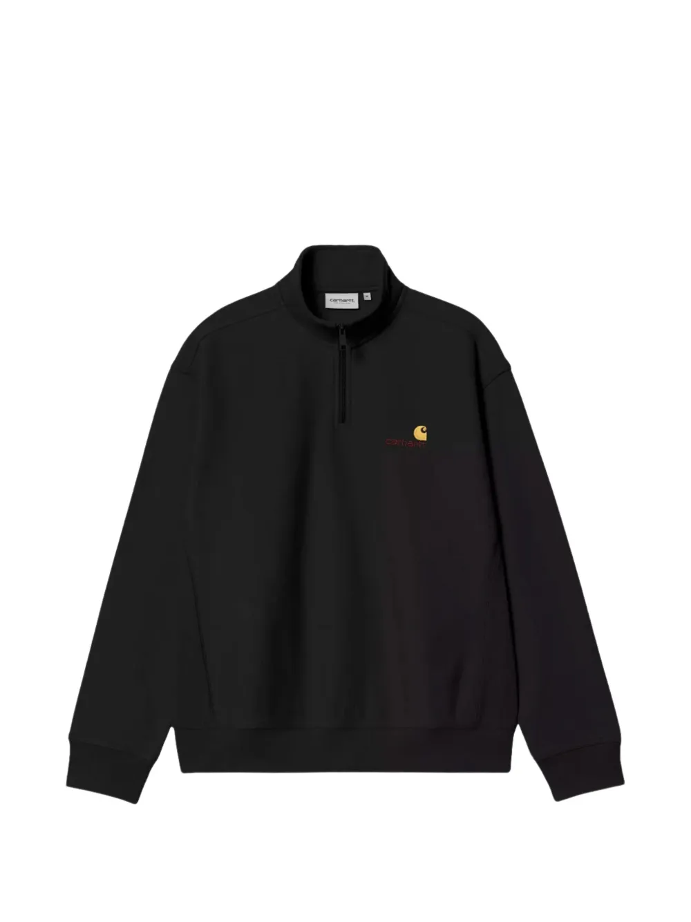 Carhartt WIP Half Zip American Script Sweatshirt - Schwarz