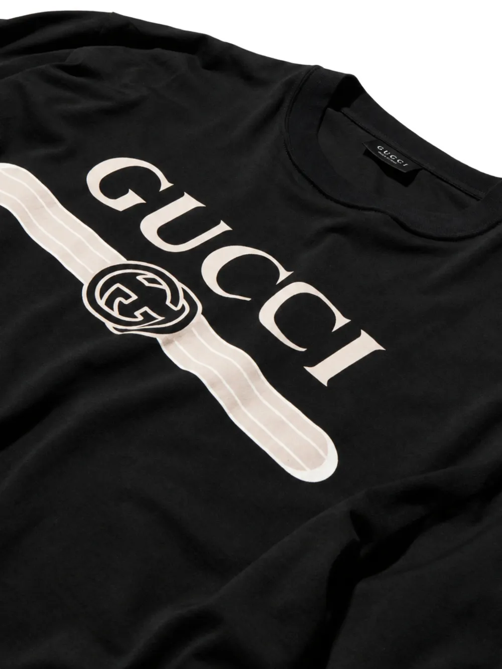 Gucci Katoenen T-shirt met logoprint Zwart