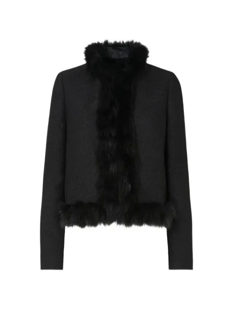 FENDI faux-fur trim jacket
