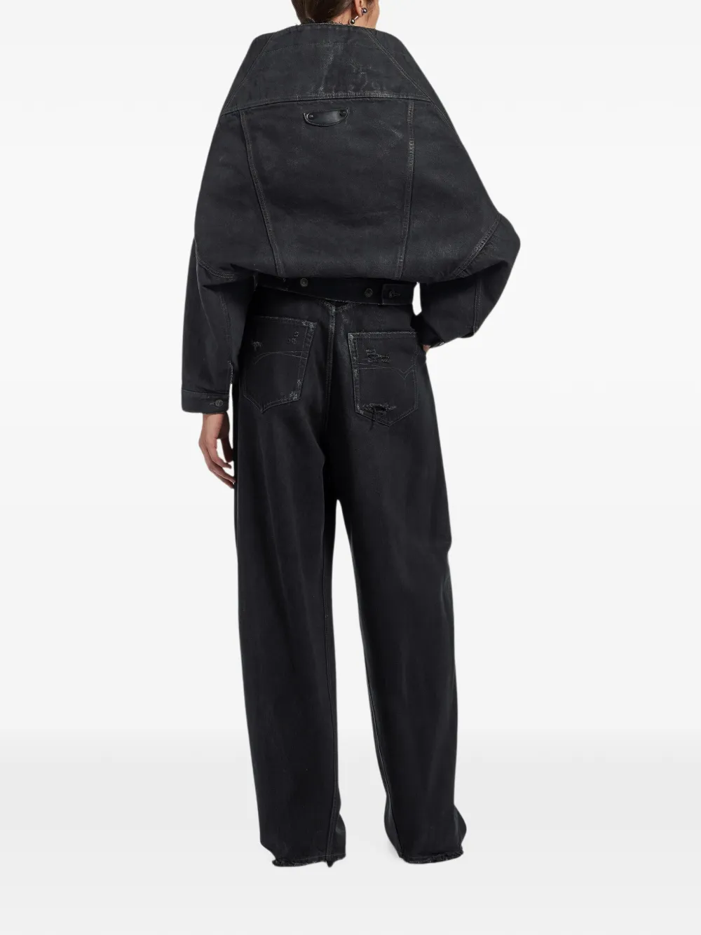 Balenciaga wrap jacket in black Zwart