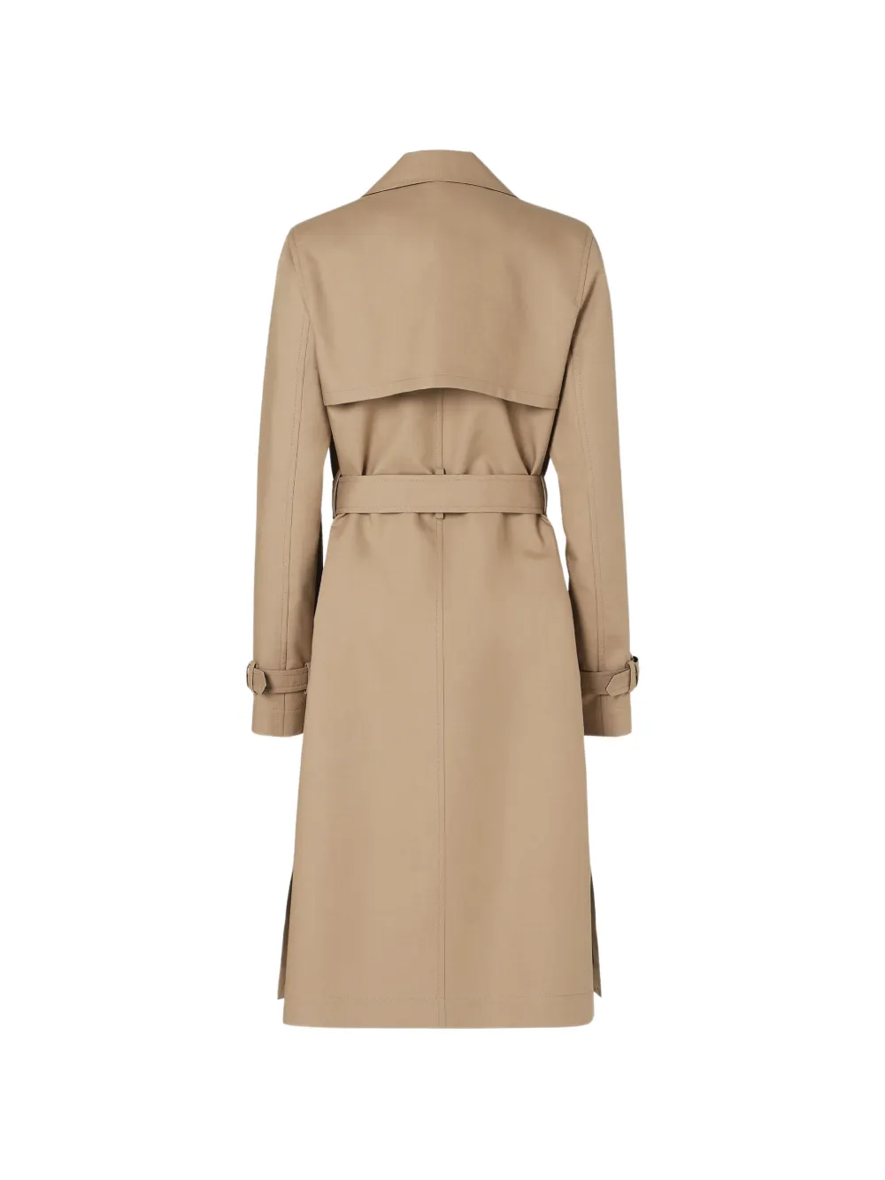 FENDI Trenchcoat met dubbele rij knopen en ceintuur Beige
