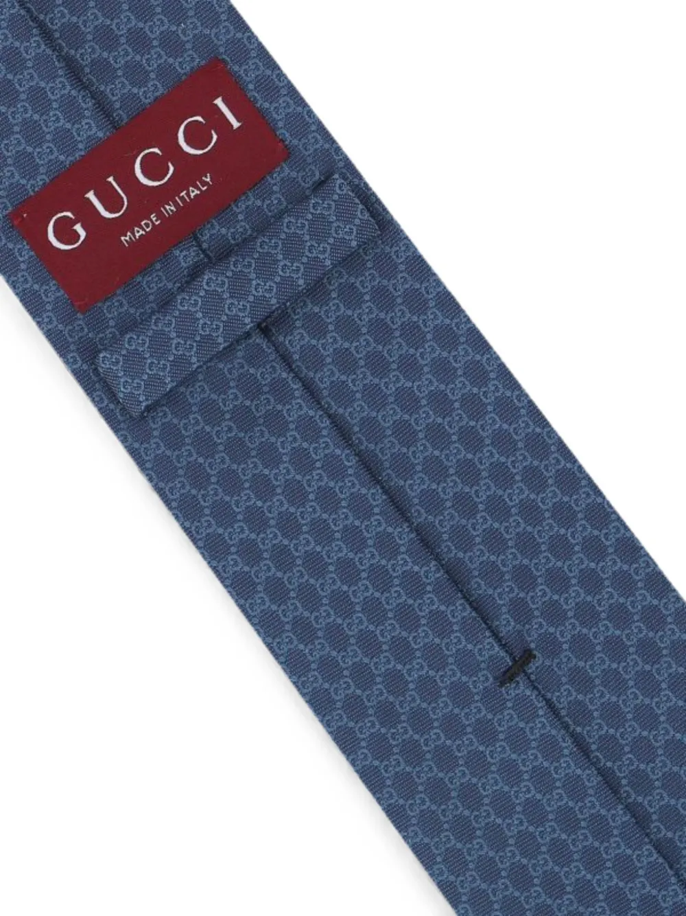 Gucci Stropdas met GG patroon Blauw