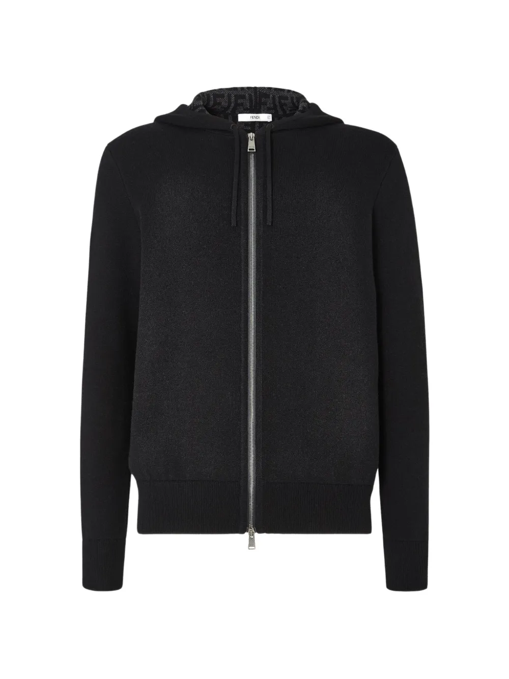 FENDI Felpa in cashmere con cappuccio - Nero