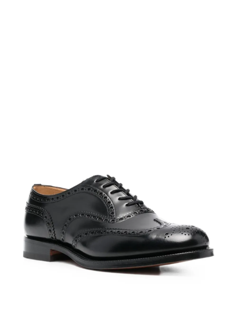 Church's brogue leather shoes Zwart