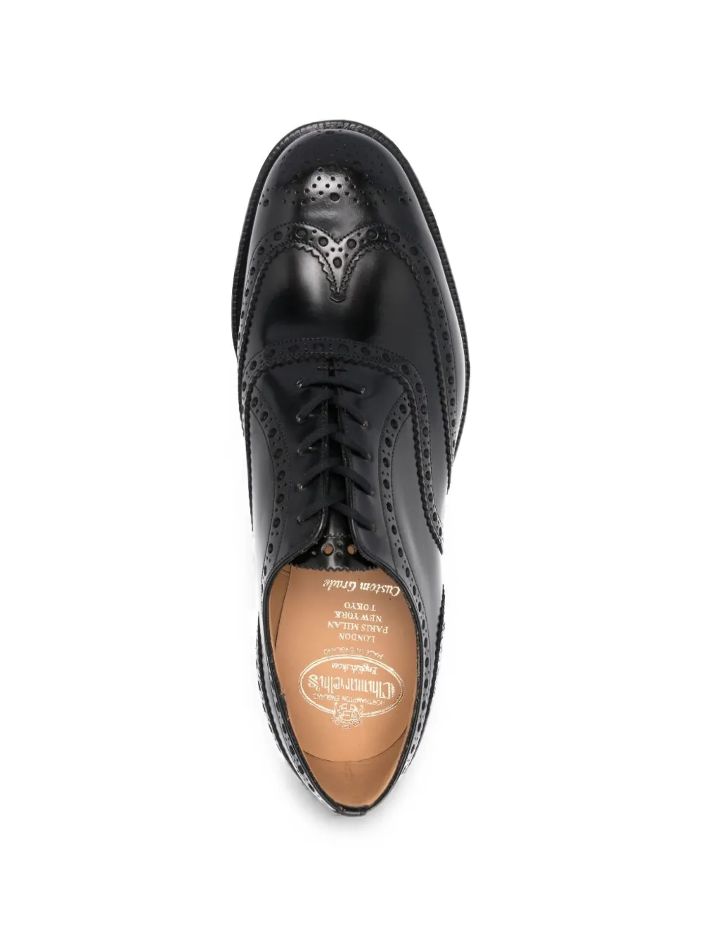 Church's brogue leather shoes Zwart