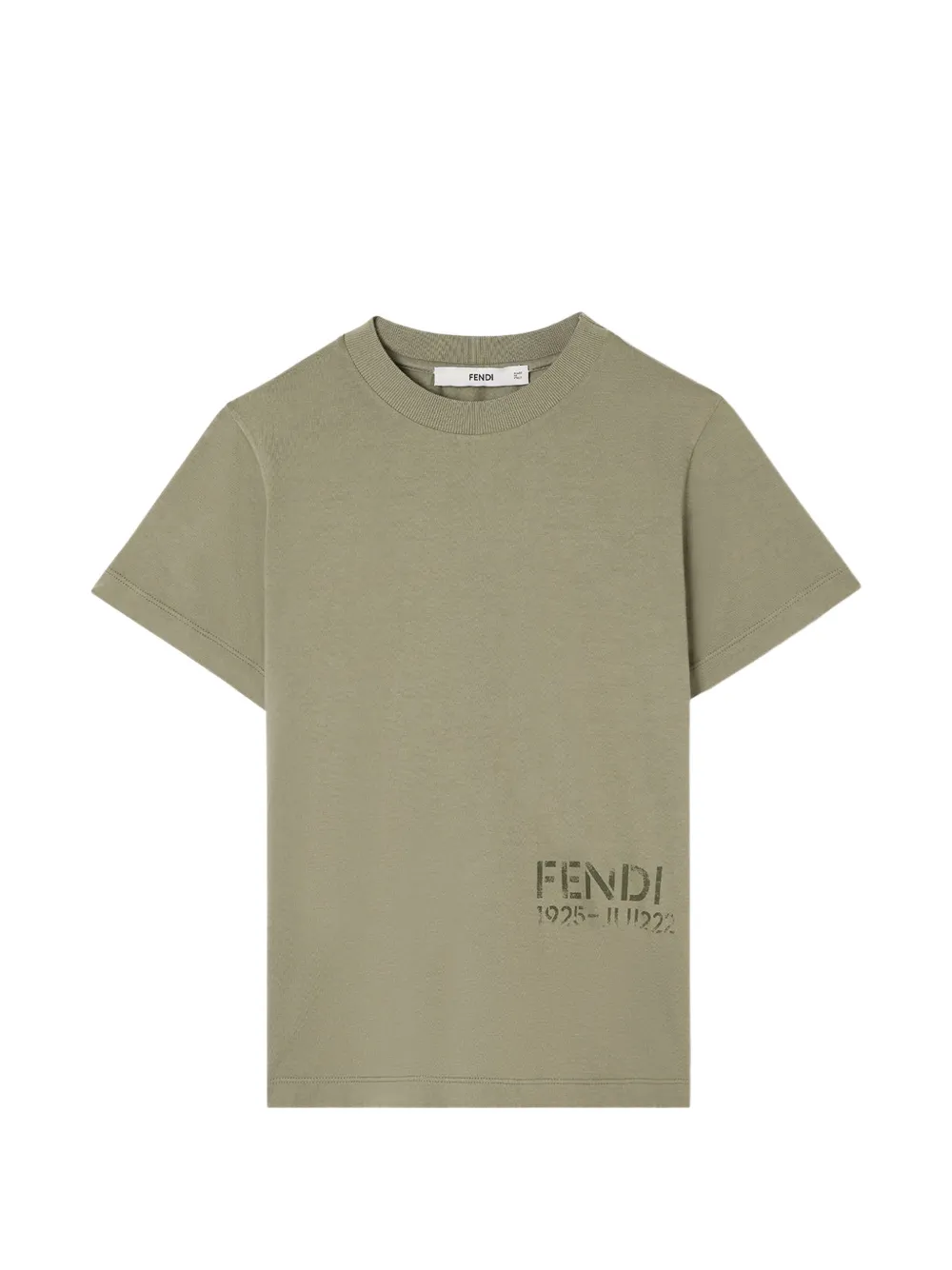 Fendi Kids logo-print cotton T-shirt - Verde