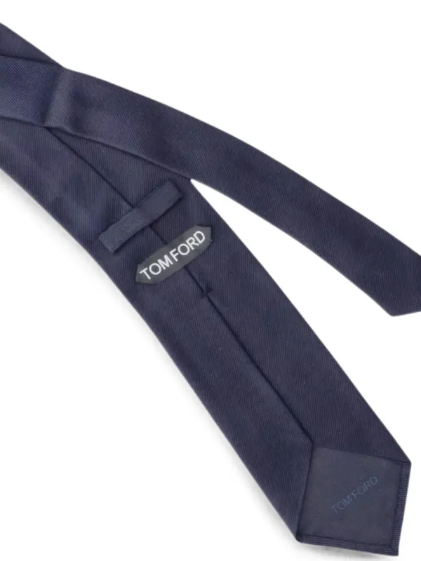 TOM FORD チェック マルベリーシルク ネクタイ | ブルー | FARFETCH JP