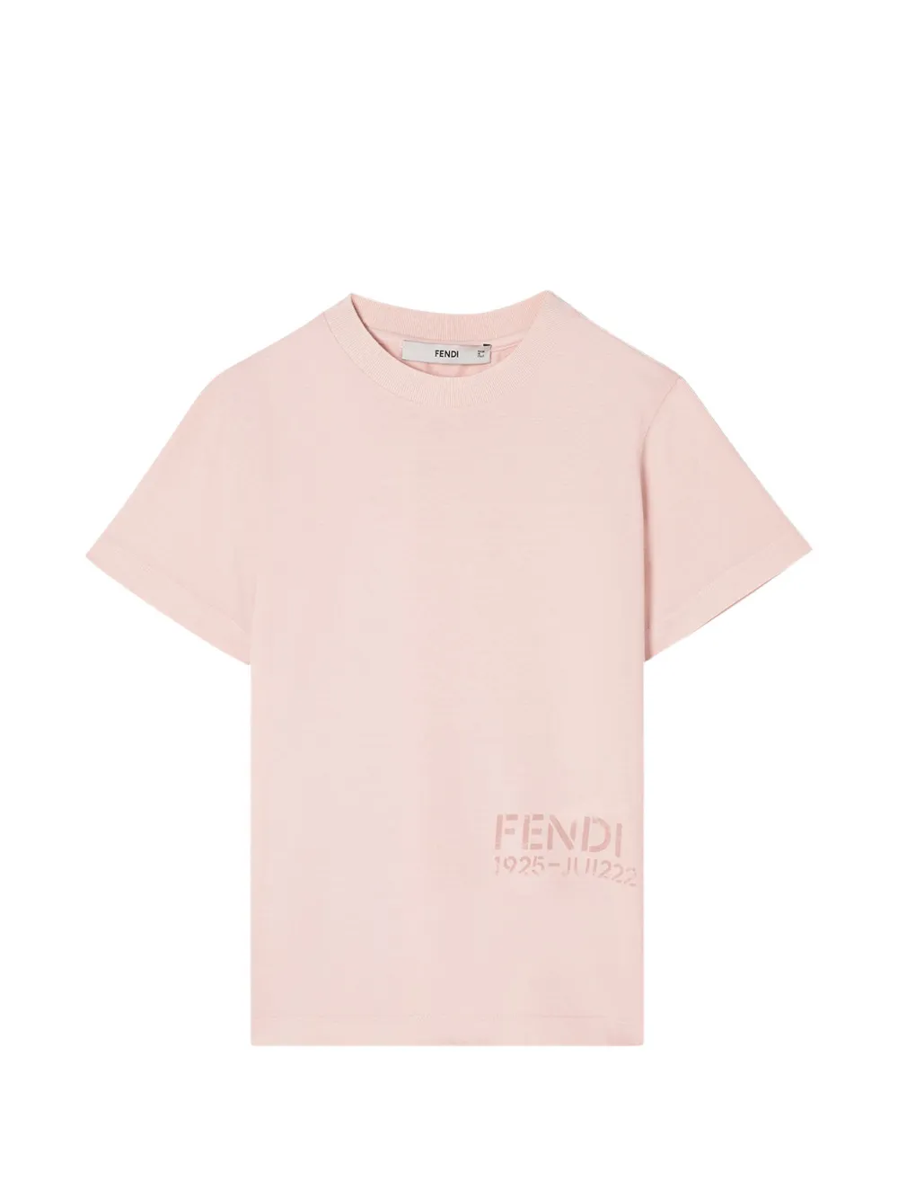 Fendi Kids logo-print cotton T-shirt - Rosa