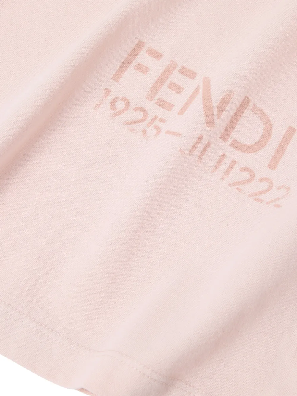 Fendi Kids Katoenen T-shirt met logoprint Roze