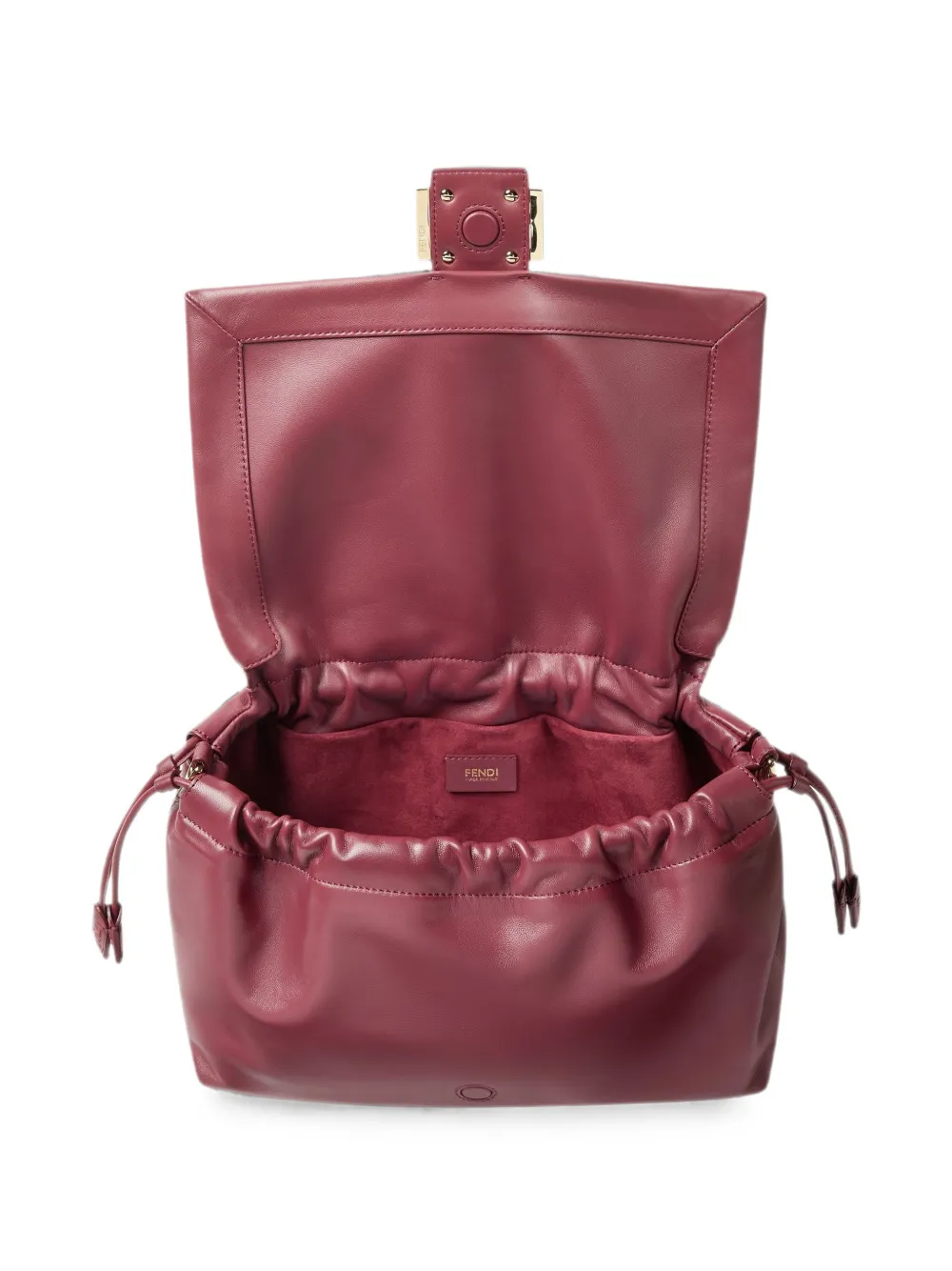 FENDI Baquette leren schoudertas Rood