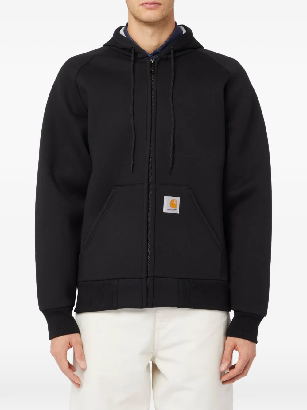 Carhartt WIP Car-Lux hoodie met logo-patch en rits Zwart