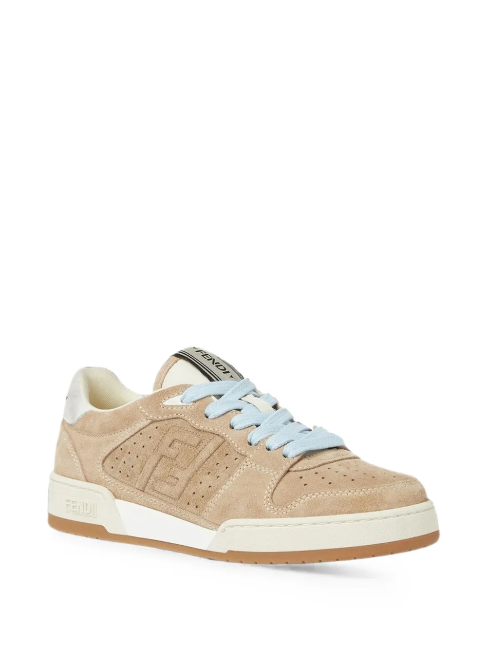 FENDI Match logo-patch sneakers Beige