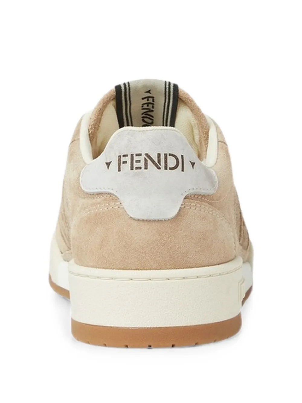 FENDI Match logo-patch sneakers Beige