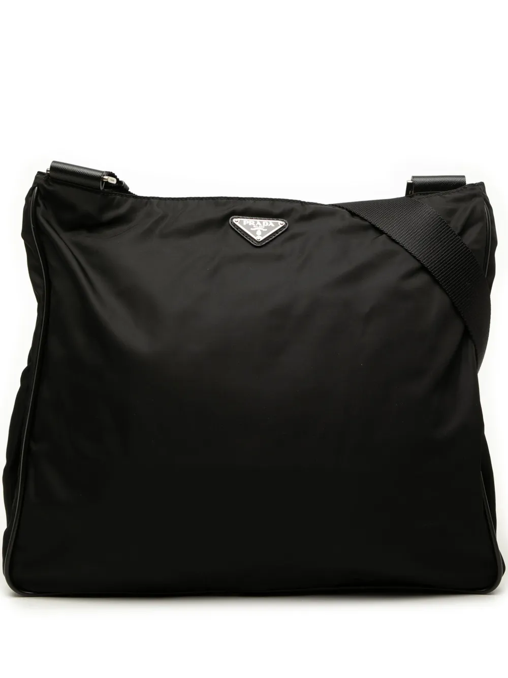 Prada Pre-Owned 2013-2026 Tessuto Umhängetasche mit Reißverschluss - Schwarz