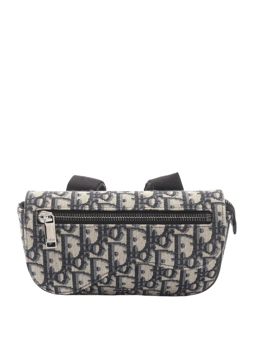 Christian Dior Pre-Owned Clutch Saddle in tela con motivo Oblique 2000-2026 - Toni neutri