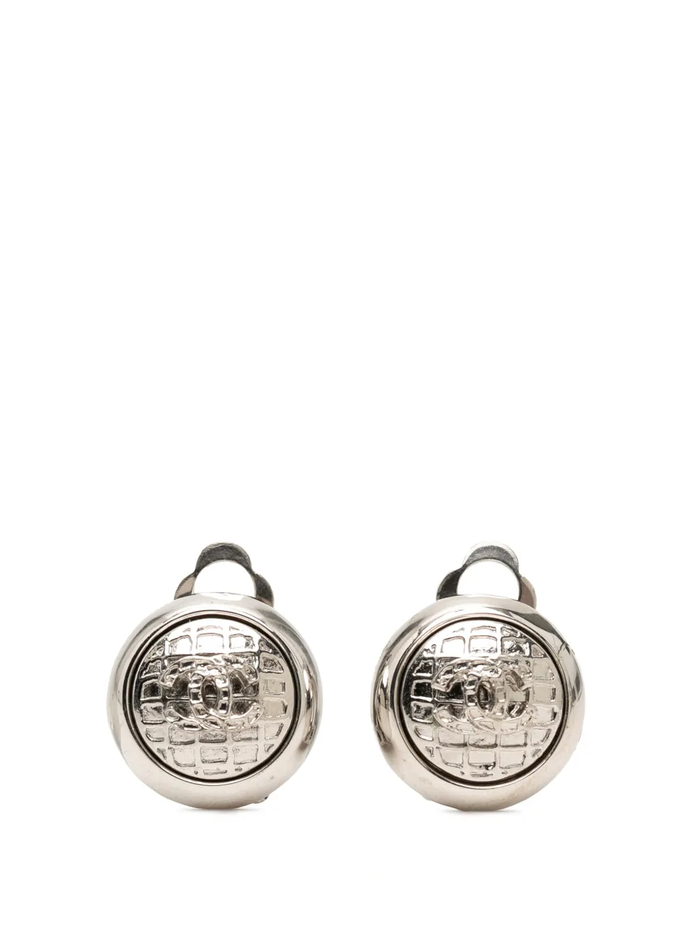 CHANEL Pre-Owned Orecchini a clip CC in ottone 2000 - Argento