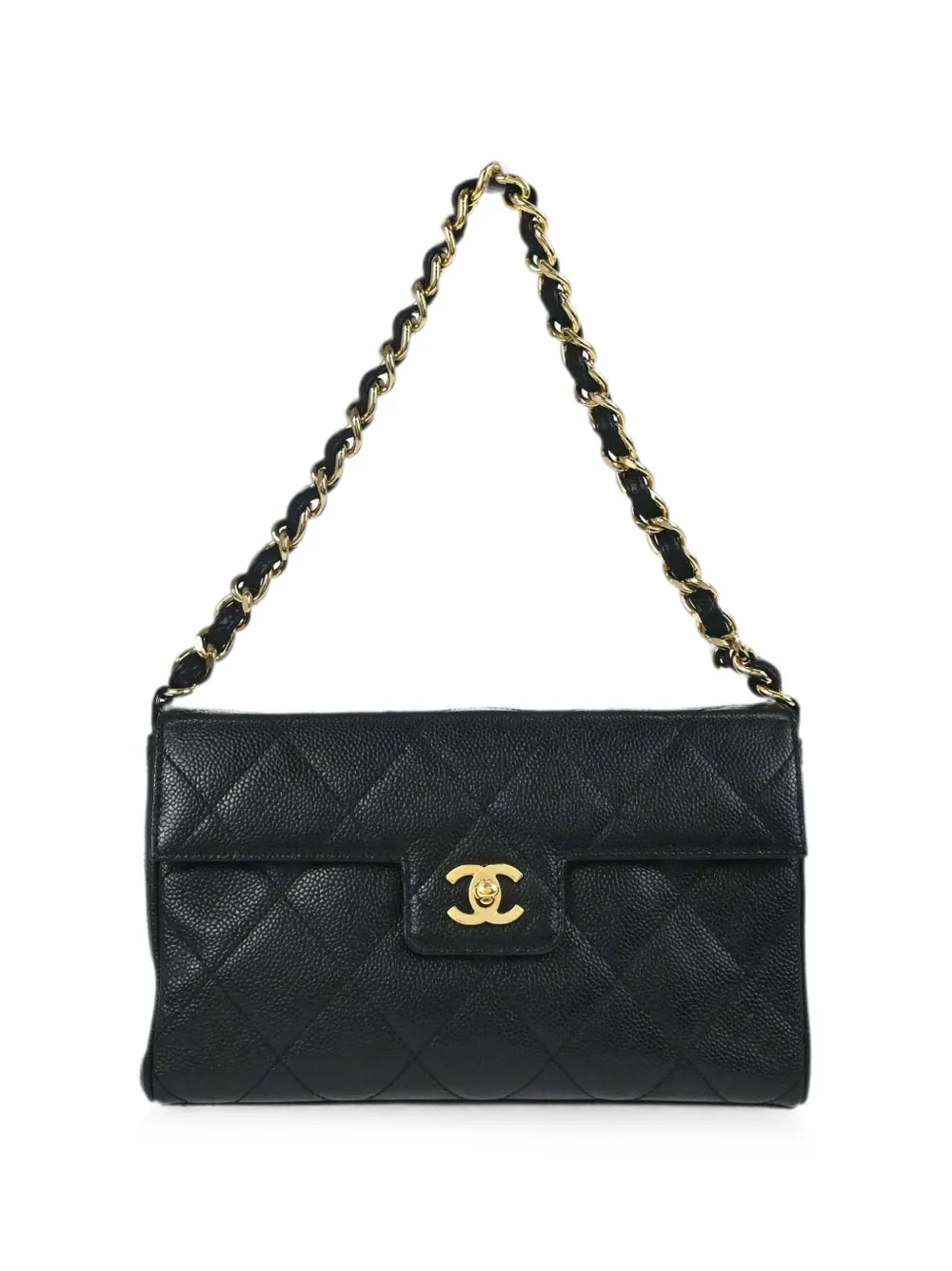 CHANEL Pre-Owned 2000 Caviar-leather quilted tote bag - Nero