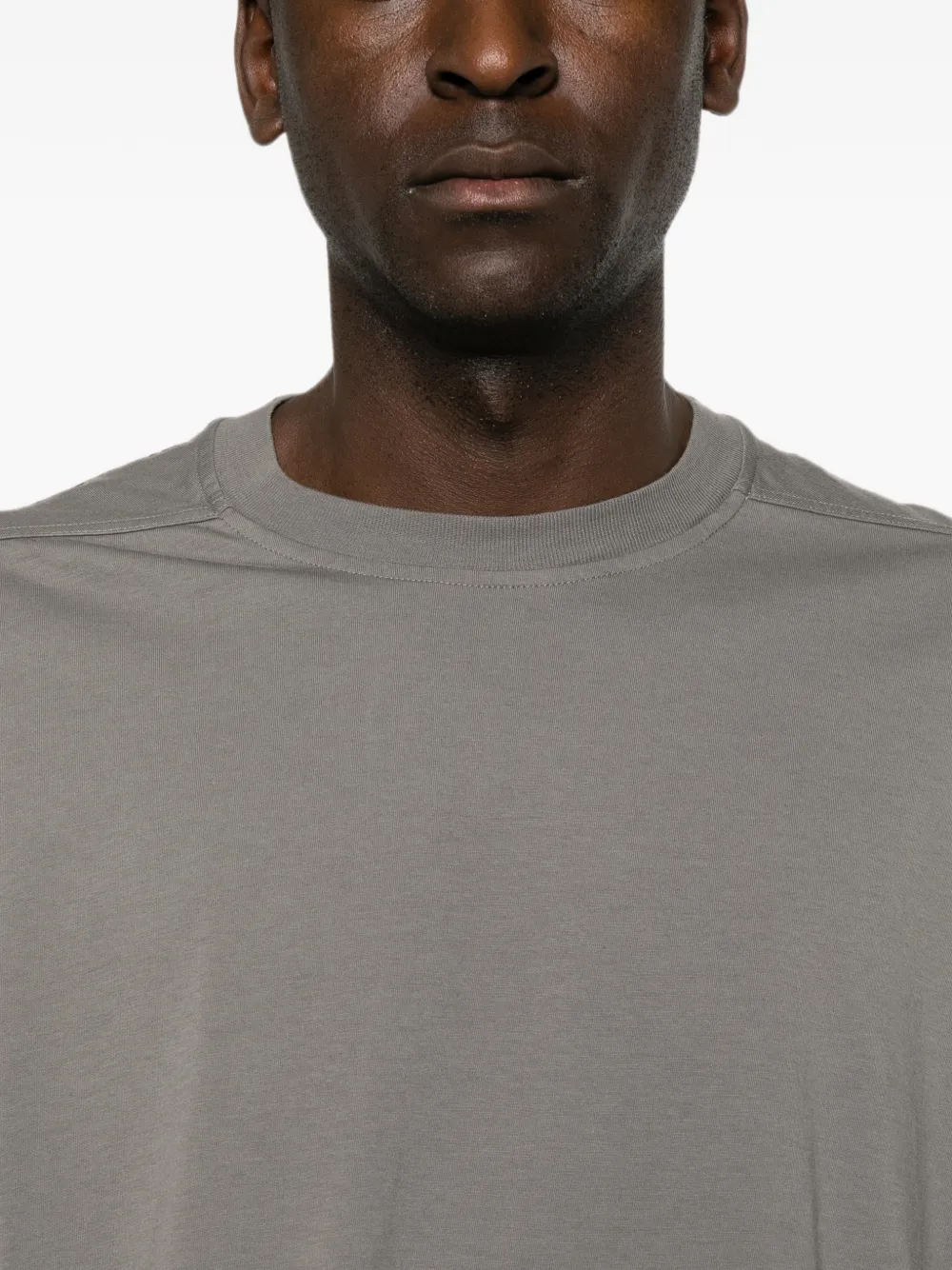 Rick Owens Tommy raw-cut oversized cotton T-shirt Grijs