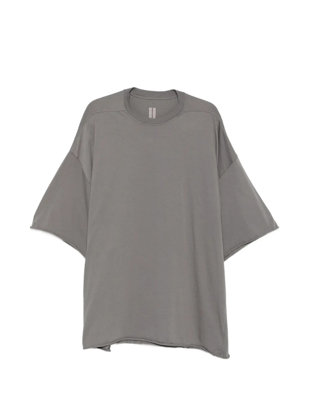 Rick Owens Tommy raw-cut oversized cotton T-shirt - Grigio