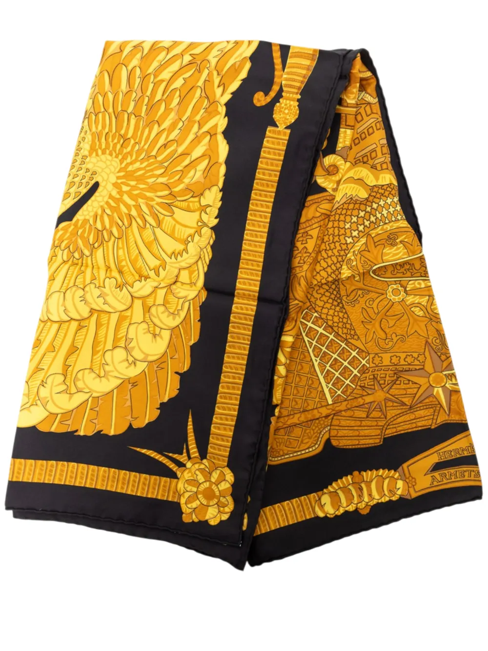 Hermès Pre-Owned 1995-2015 Armets en Panache Seidenschal 90cm - Schwarz