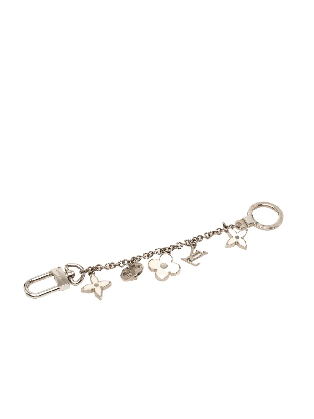 Louis Vuitton Pre-Owned Portachiavi Fleur D in ottone e pelle Epi con ciondolo 2016 - Argento