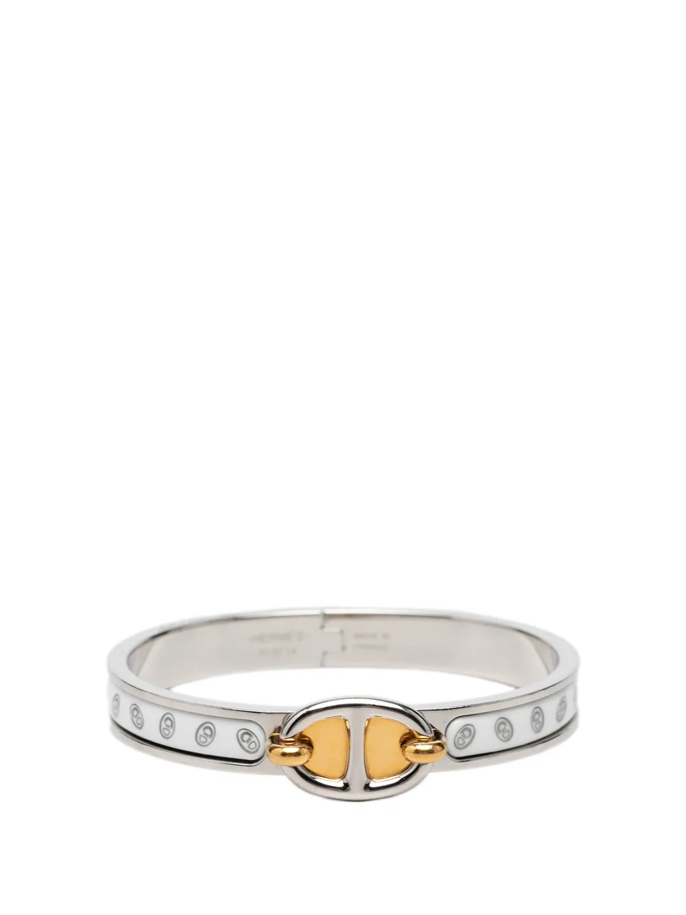 Hermès Pre-Owned 2000-2026 schmales Chaine d'Ancre Maillon Clic PM Emaille-Armband - Silber