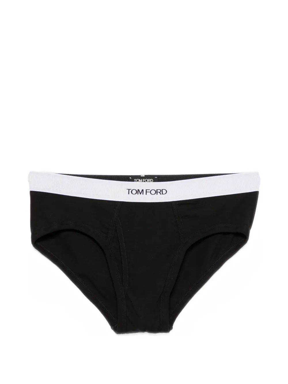 TOM FORD logo腰边三角裤 | 黑色 | Image 1