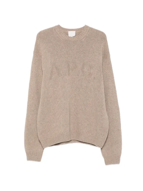 A.P.C. logo-knit crew-neck sweater