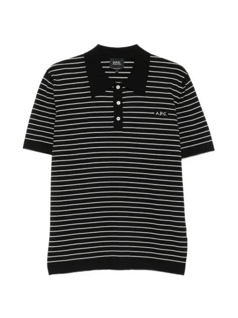 A.P.C. striped short-sleeve polo shirt