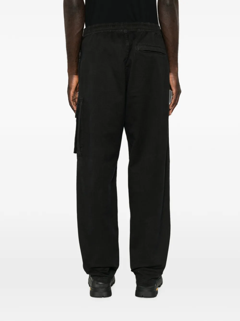 Stone Island Cargo broek met logopatch Zwart