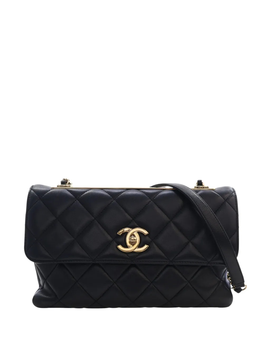 CHANEL Pre-Owned 2018-2019 Medium Lambskin Trendy CC Flap shoulder bag - Black