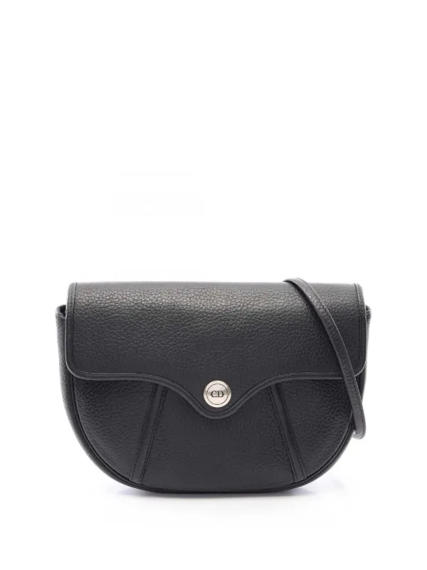 Dior Pre-owned 20th Century Leather Crossbody Bag in Black