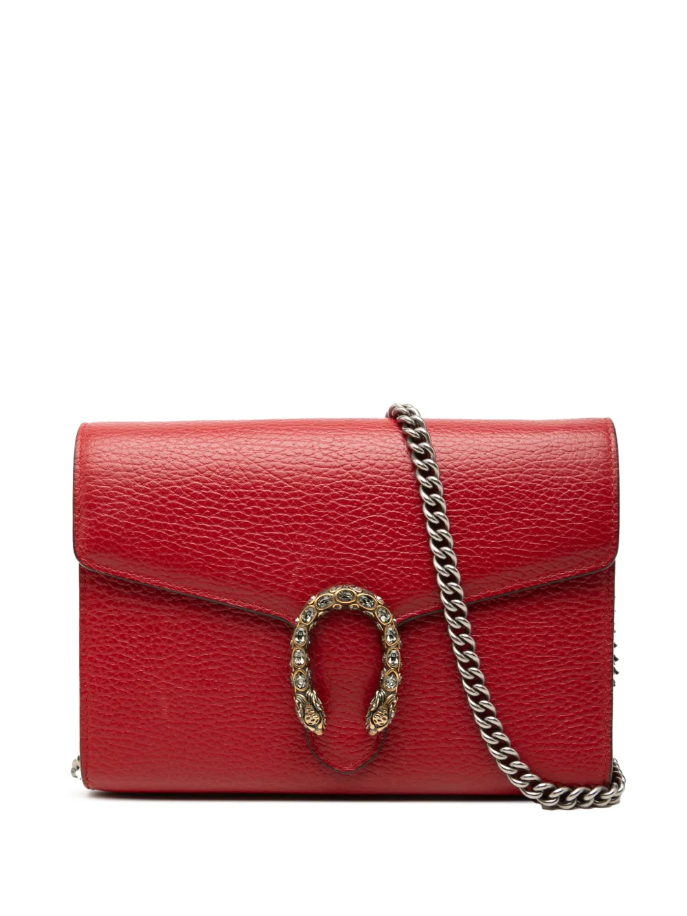 Gucci Pre-Owned 2016-2026 Dionysus Wallet on Chain Umhängetasche aus Kalbsleder - Rot