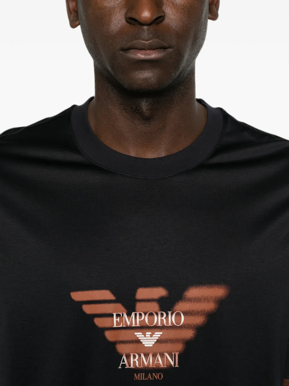 Emporio Armani T-shirt met logoprint Zwart