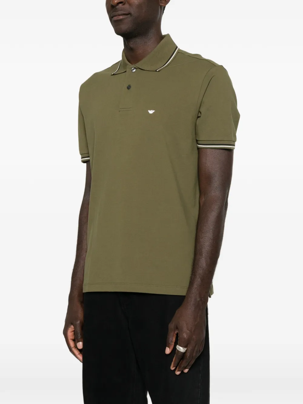 Emporio Armani Poloshirt met geborduurd logo Groen