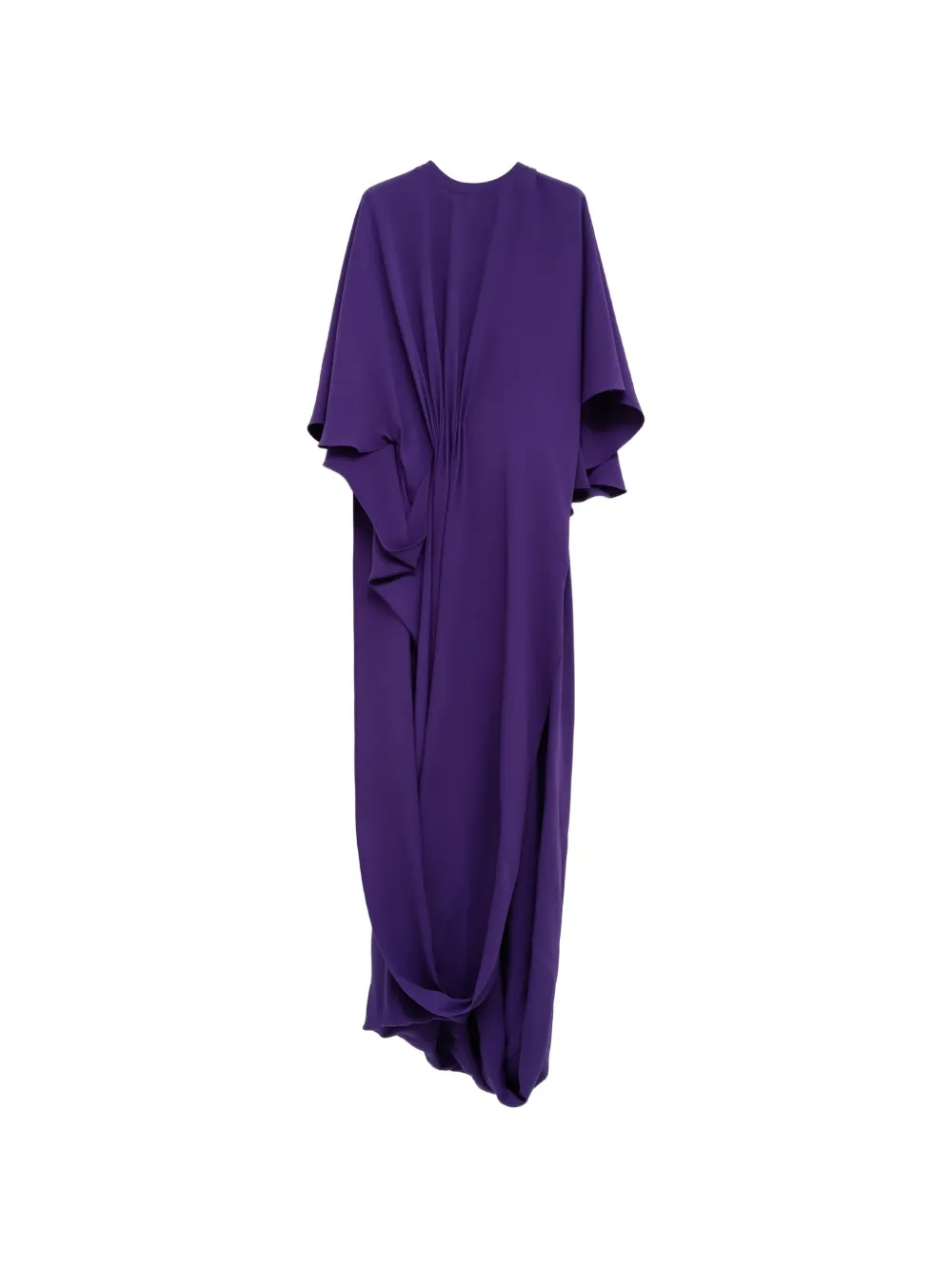 Balenciaga short sleeves draped dress in purple - Viola