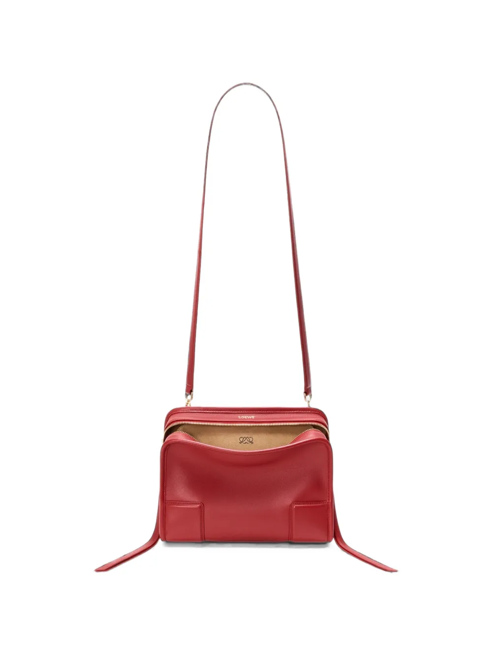 LOEWE Kleine Amazona 180 leren shopper Rood