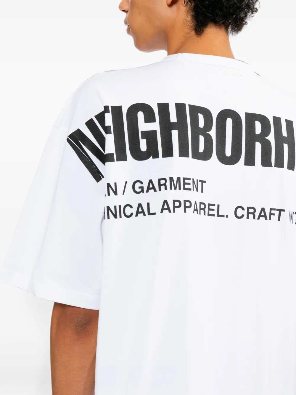 Neighborhood T-shirt met ronde hals Wit
