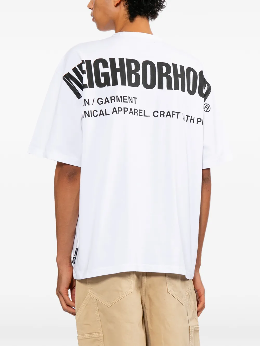 Neighborhood T-shirt met ronde hals Wit