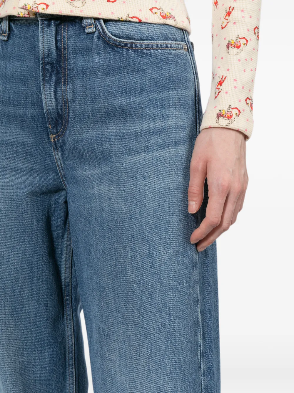 rag & bone Jeans met wijde pijpen Blauw