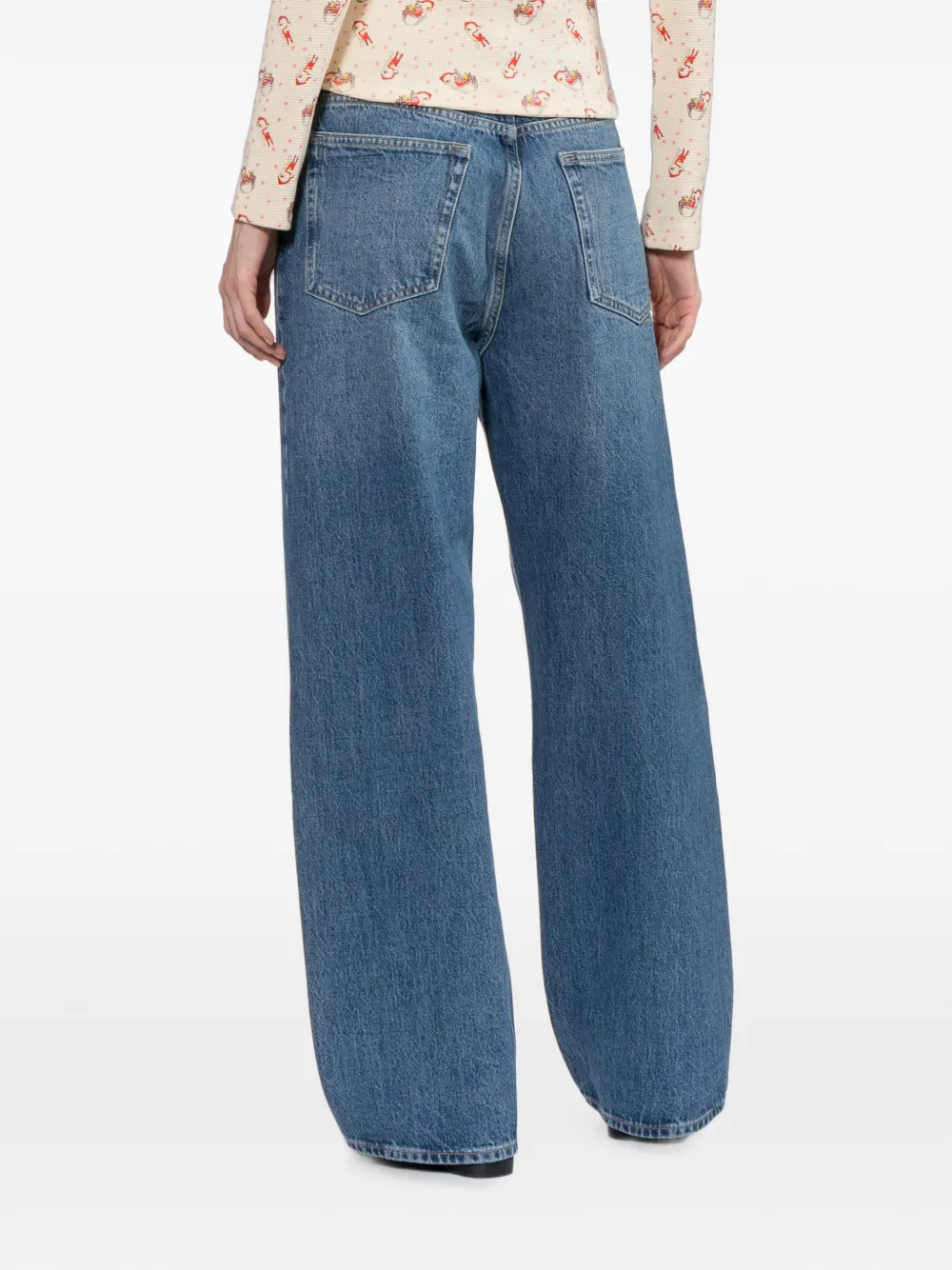 rag & bone Jeans met wijde pijpen Blauw