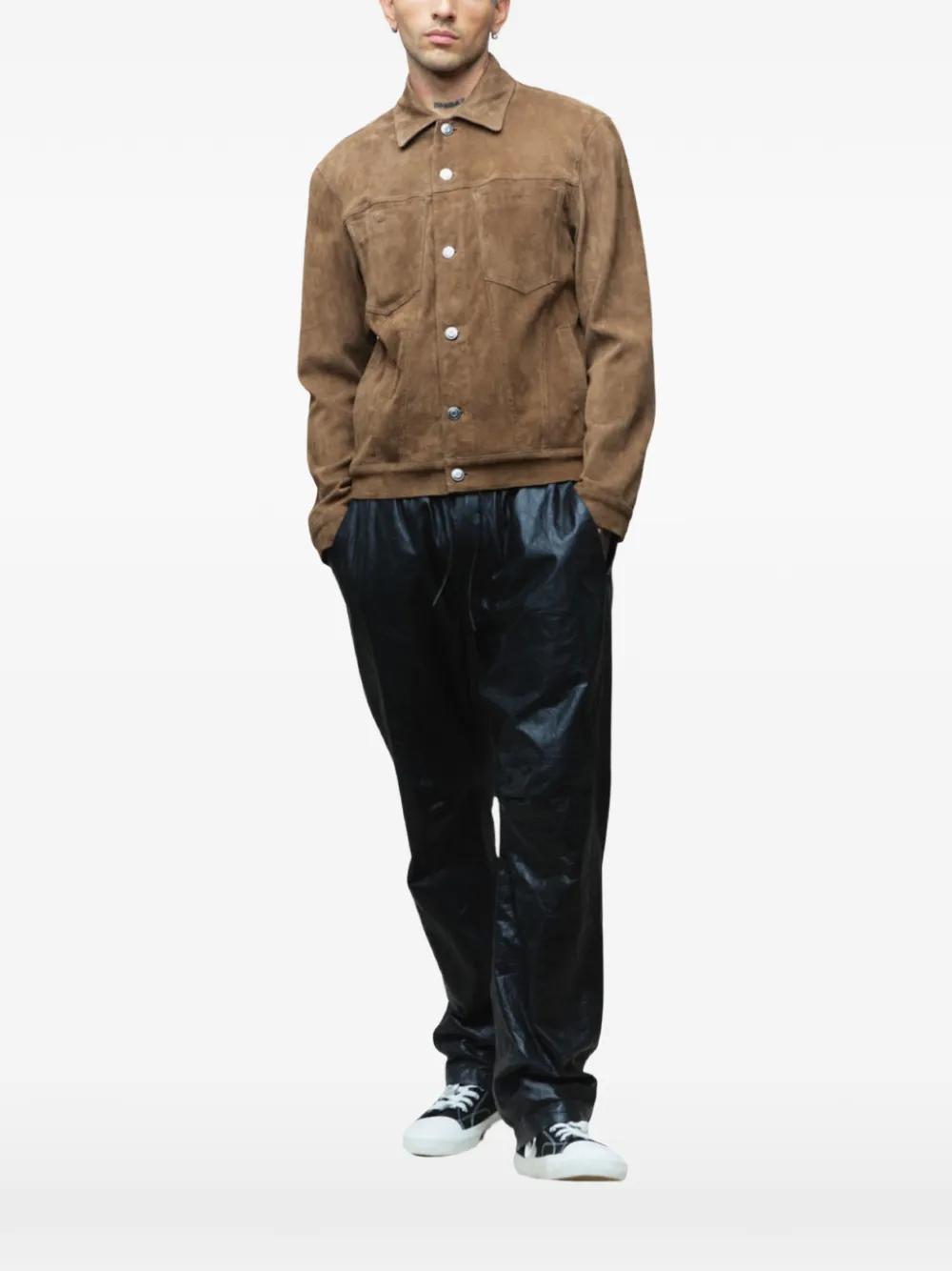 Giorgio Brato button-up suede jacket | Brown | Image 1