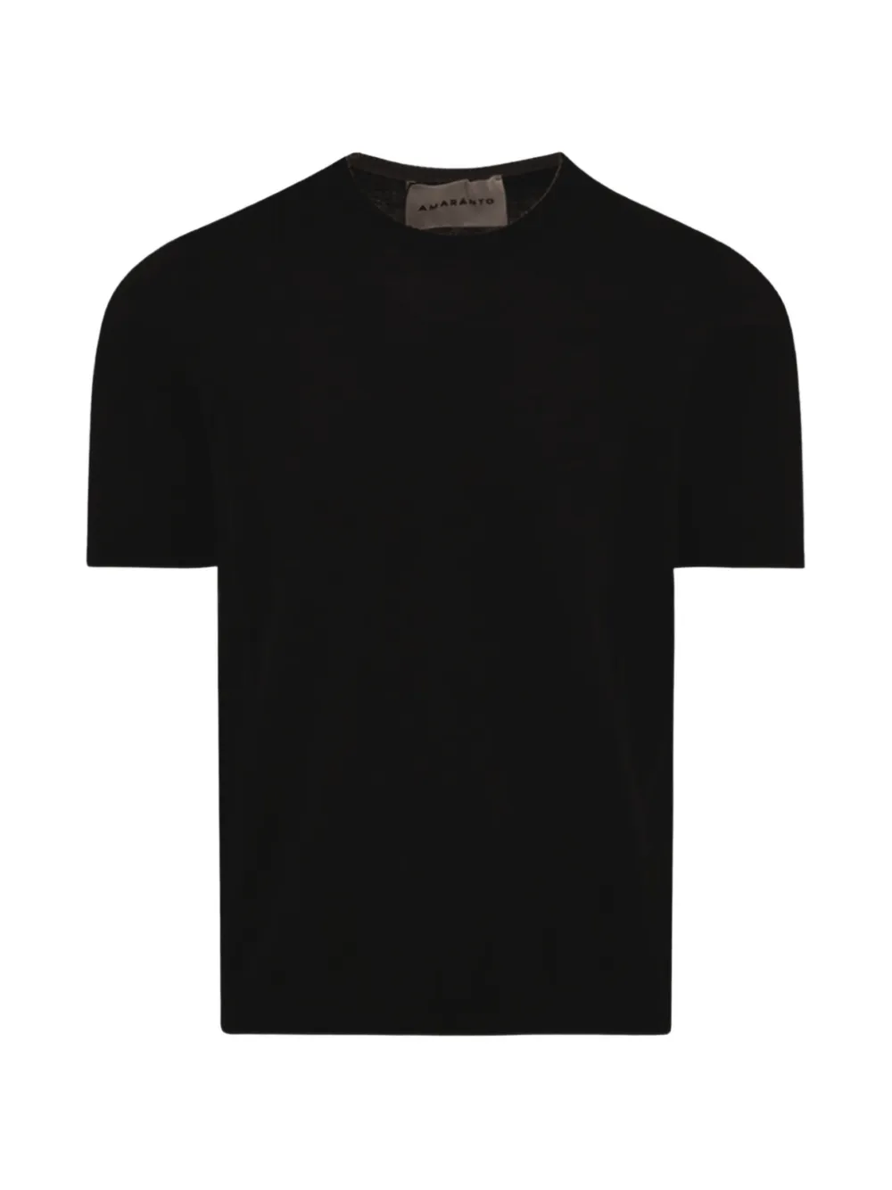 AMARANTO  Kurzärmeliger Leinenpullover | Schwarz | Image 1