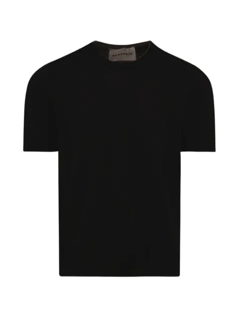 AMARANTO linen short-sleeve sweater