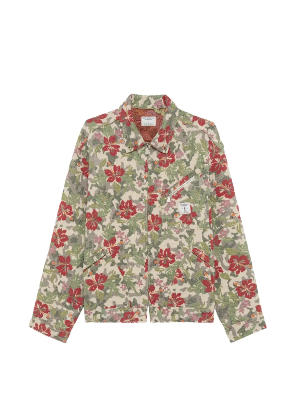 Roy Rogers floral-jacquard work jacket - Verde