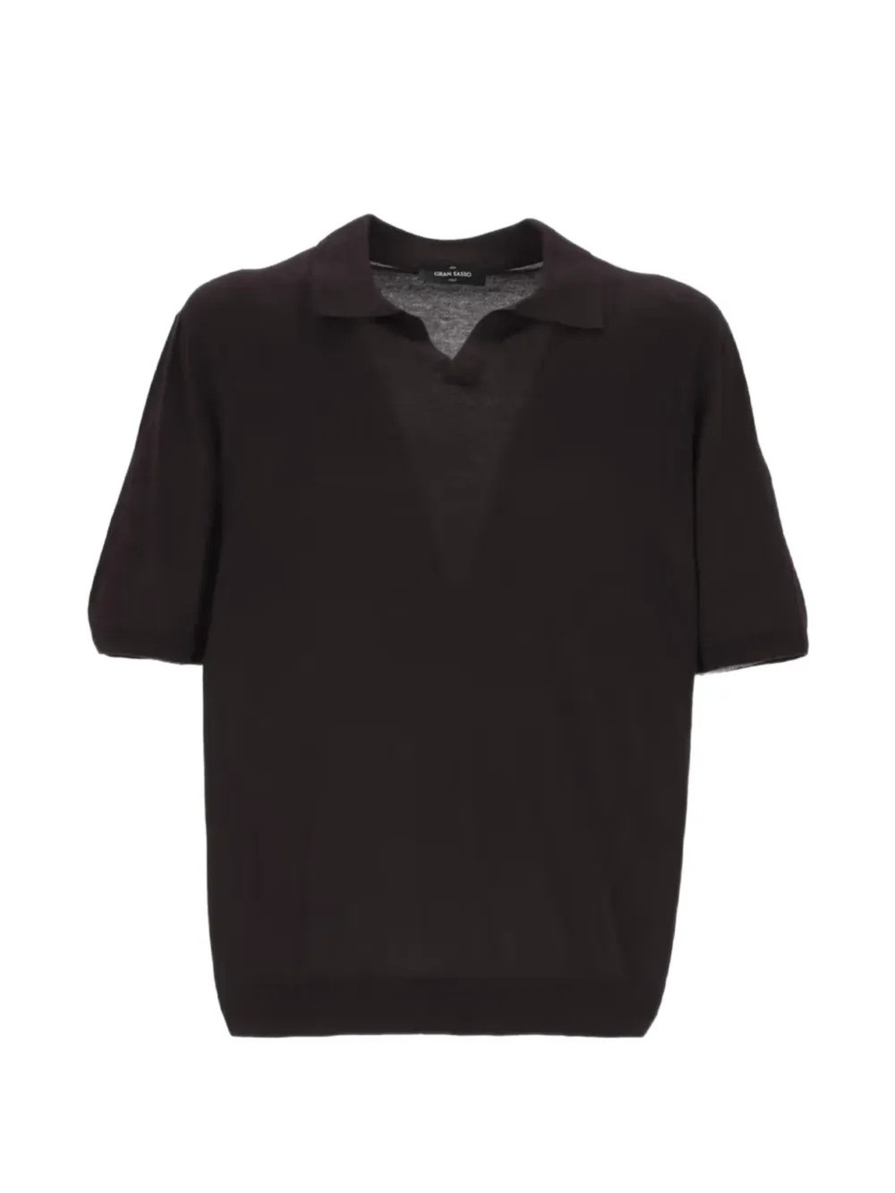 Gran Sasso シルク Tシャツ | ブラック | Image 1