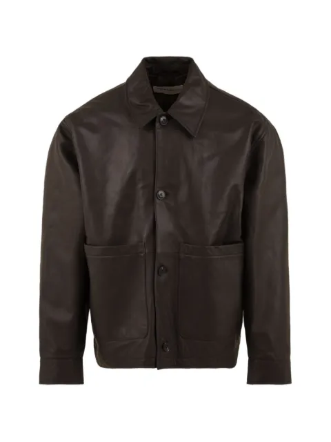 AMARANTO long-sleeve leather jacket