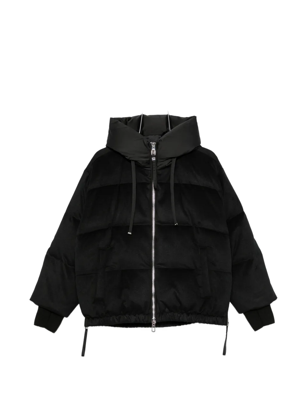 Duno Quilted Hooded Jacket In Black