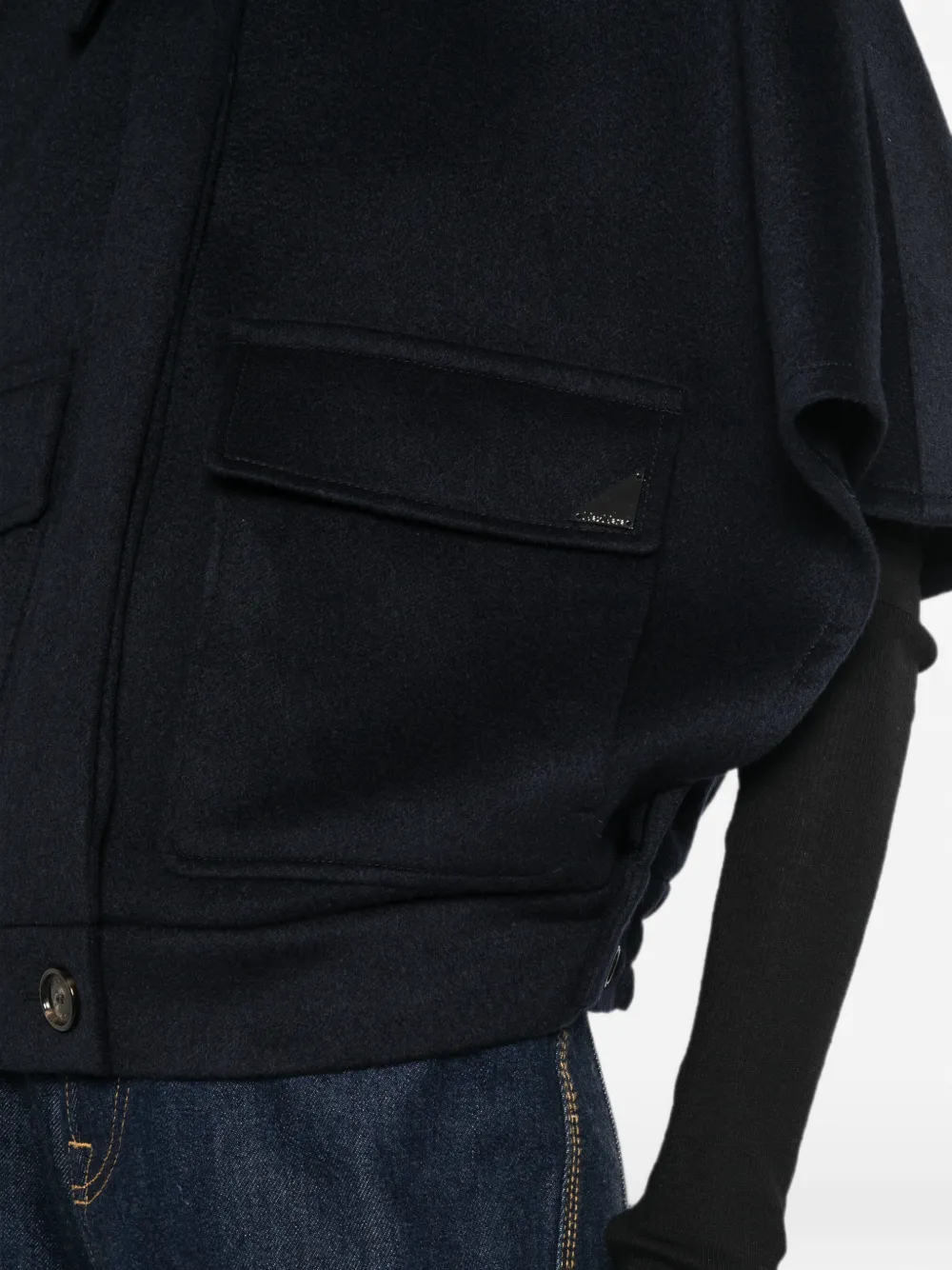 Max Mara Cape met korte mouwen Blauw