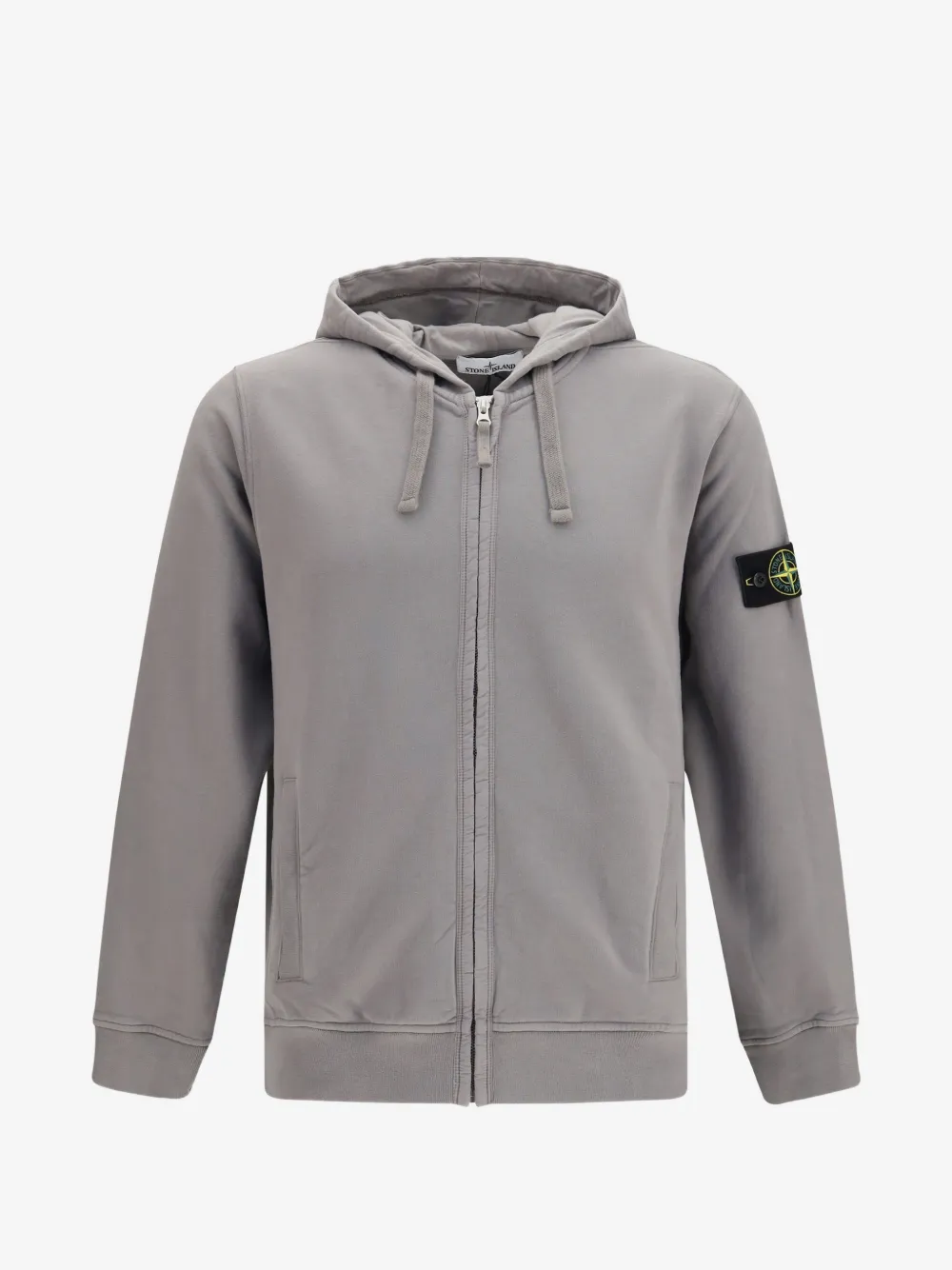 Stone Island худи на молнии с нашивкой-логотипом | серый | Image 1